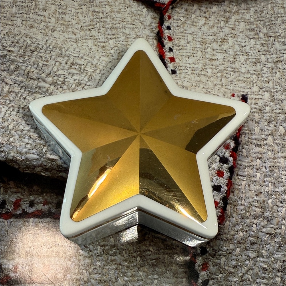 Tiffany & Co. Star-Shaped Gold and White Trinket Box